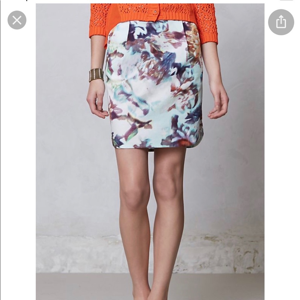 Anthropologie floral skirt